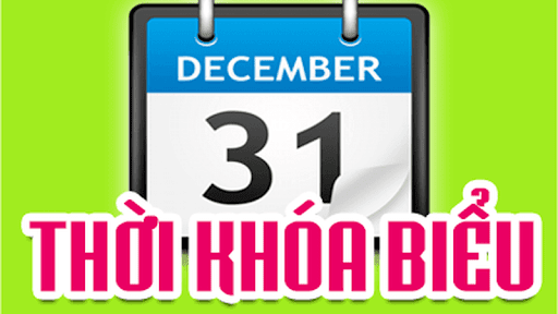 Thời khoá biểu HKII, áp dụng từ 18/01/2021